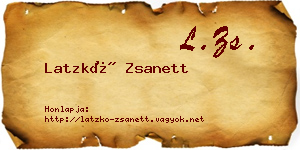 Latzkó Zsanett névjegykártya