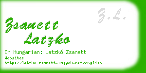 zsanett latzko business card